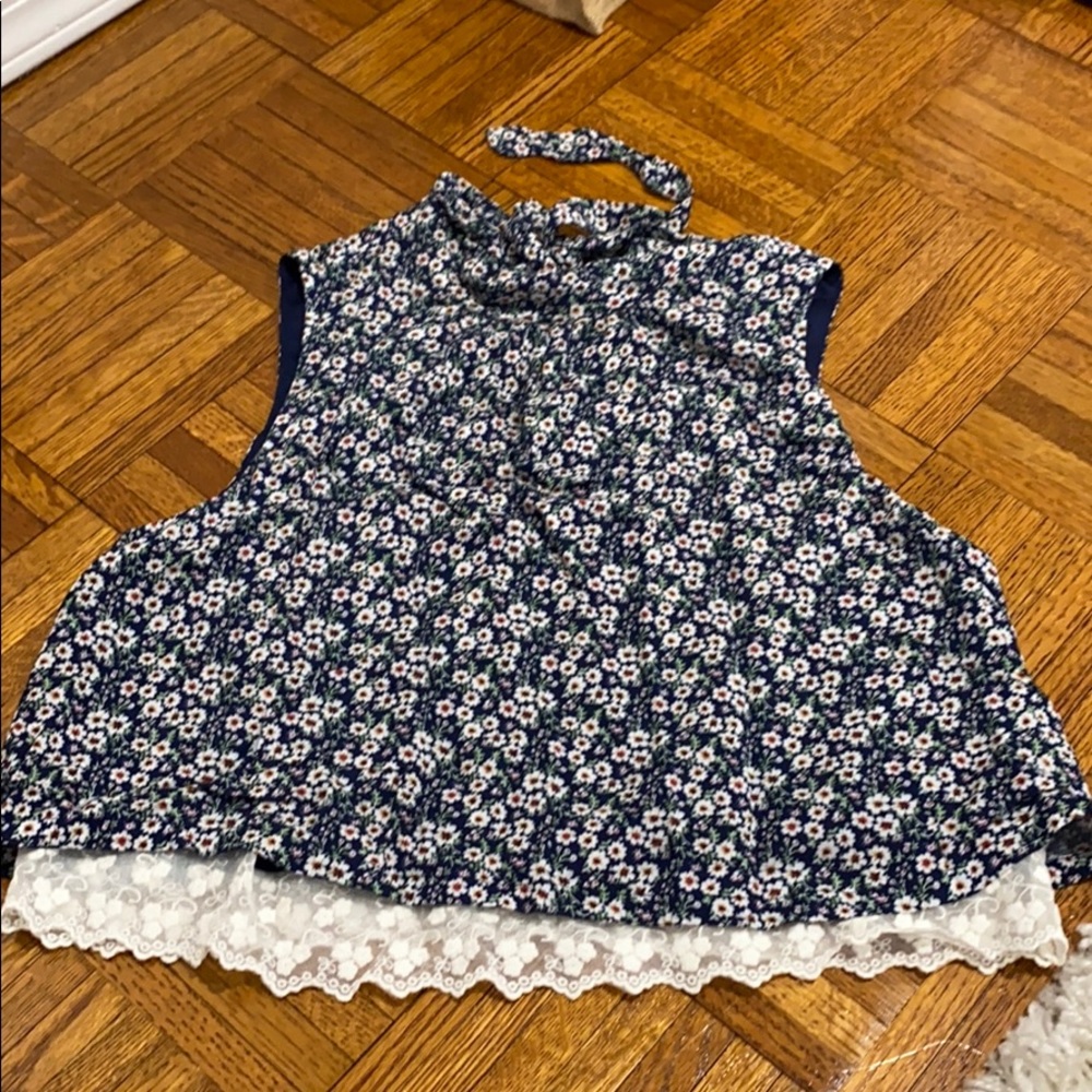 Crop top woven forever 21